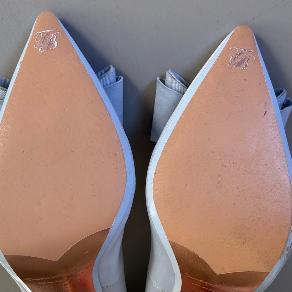 TED BAKER London Azeline Bow Court Shoes Rose Gold Closed Toe Stiletto Heels - Picture 12 of 15